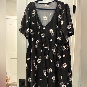 Torrid Black and White Floral Dress